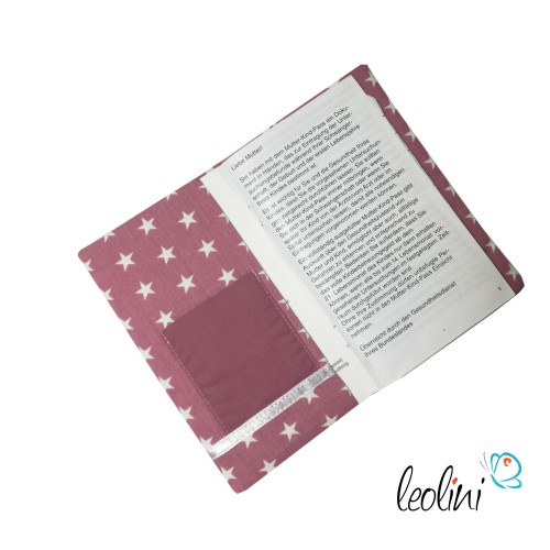Mutterkindpasshülle altrosa mit Sterne Leolini - 3