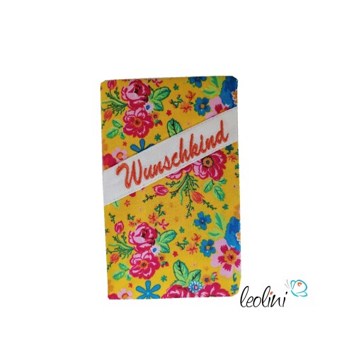 Mutterkindpasshülle Blumen Stickerei Wunschkind Leolini - 2