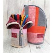 Stehende Stiftetasche Leo | Federpennal Ornamente magenta Leolini - 10