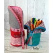 Stehende Stiftetasche Leo | Federpennal Cupcake rosa personalisierbar Leolini - 11