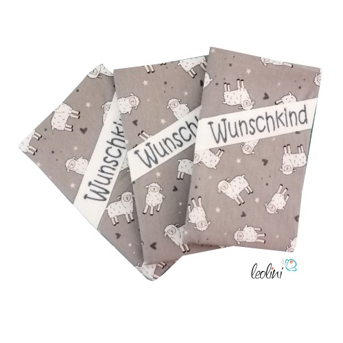 Mutterkindpasshülle Stickerei | Wunschkind | Schafe personalisierbar Leolini - 4