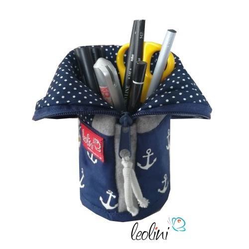 Stehende Stiftetasche  Leo | Federpennal Anker personalisierbar Leolini - 1