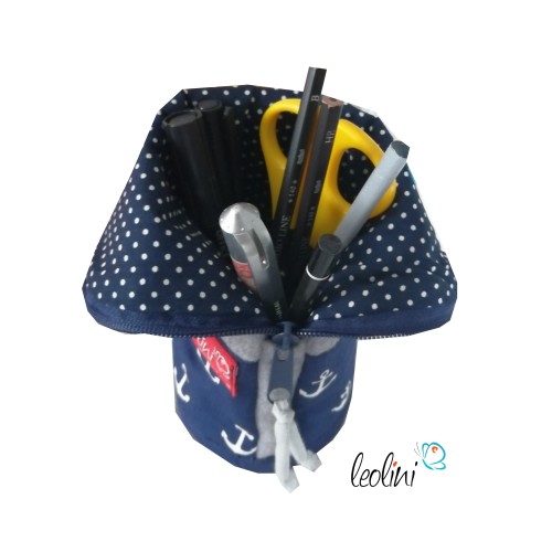 Stehende Stiftetasche  Leo | Federpennal Anker personalisierbar Leolini - 7