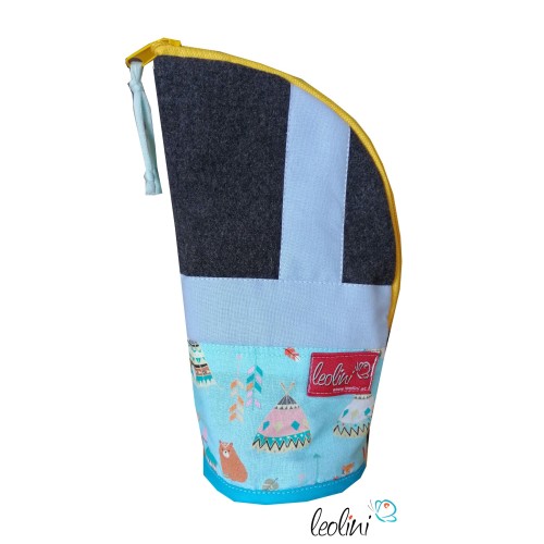 Stehende Stiftetasche Leo| Federpennal Tipi personalisierbar mit Name Leolini - 3