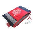Schminktasche Blume des Lebens | Zipptasche rot Leolini - 3