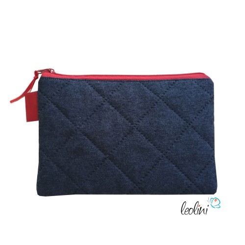 Schminktasche Blume des Lebens | Zipptasche rot Leolini - 4