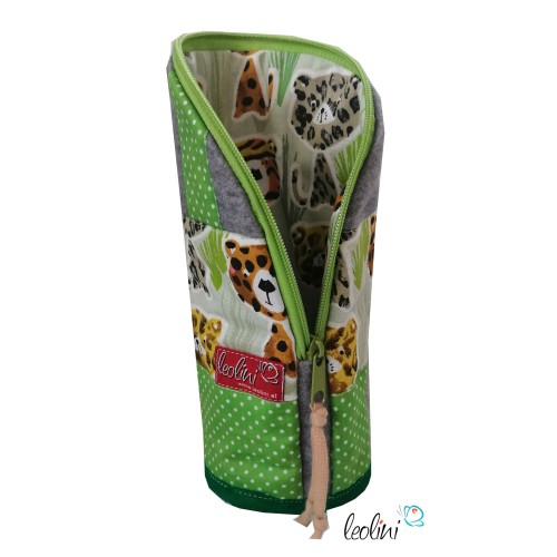 Stehende Stiftetasche Leo | Federpennal mit Tiger personalisierbar mit Name Leolini - 4