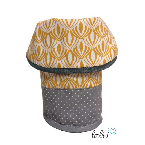 Stehende Stiftetasche Leo | Federpennal Ornamente senf Leolini - 6