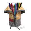 Stehende Stiftetasche Leo | Federpennal Ornamente senf Leolini - 2