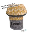 Stehende Stiftetasche Leo | Federpennal Ornamente senf Leolini - 4