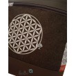 Foldover Tasche mit Blume des Lebens Stickerei mit Charmanhänger - dunkelbraun Leolini - 5