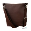 Foldover Tasche mit Blume des Lebens Stickerei mit Charmanhänger - dunkelbraun Leolini - 4