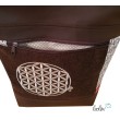 Foldover Tasche mit Blume des Lebens Stickerei mit Charmanhänger - dunkelbraun Leolini - 6