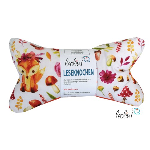 Leseknochen personalisierbar | Nackenkissen FUCHSDAME | handgemacht Leolini - 9
