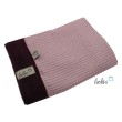 Schlupfschal Loop Waffelpique und Polarfleece aubergine rose Leolini - 3
