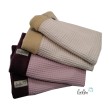 Schlupfschal Loop Waffelpique und Polarfleece aubergine rose Leolini - 5