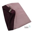 Schlupfschal Loop Waffelpique und Polarfleece aubergine rose Leolini - 2