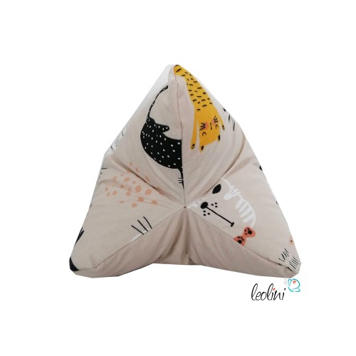 Leseknochen personalisierbar - Katzen Nackenkissen COOL CATS mit Namensstickerei Leolini - 2