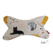 Leseknochen personalisierbar - Katzen Nackenkissen COOL CATS mit Namensstickerei Leolini - 3