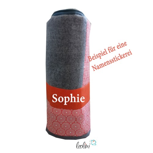 Stehende Stiftetasche Leo | Federpennal Mandala orange personalisierbar Leolini - 4