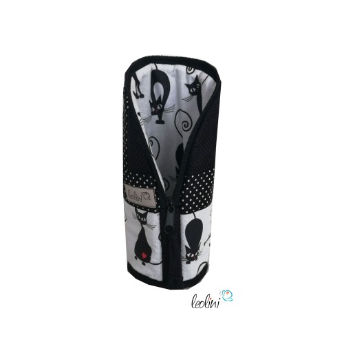 Stehende Stiftetasche Leo | Katzen Federpennal crazy cats personalisierbar Leolini - 6