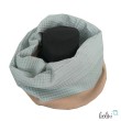 Schlupfschal Loop Waffelpique und Polarfleece mint beige Leolini - 1