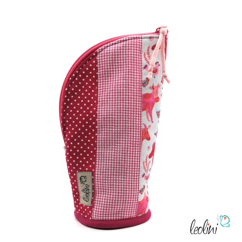 Stehende Stiftetasche Leo | Federpennal rosa Pferd Leolini - 2