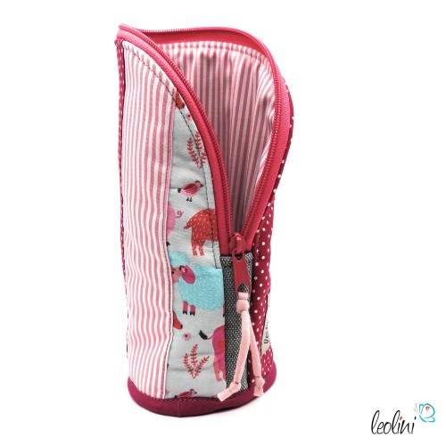 Stehende Stiftetasche Leo | Federpennal rosa Pferd Leolini - 5