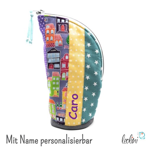 Stehende Stiftetasche Leo | Federpennal Flieder personalisierbar Leolini - 2