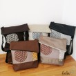 Foldover Tasche in schwarz | Blume des Lebens Stickerei Leolini - 6