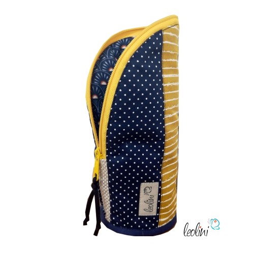 Stehende Stiftetasche Leo | Federpennal Dunkelblau personalisierbar Leolini - 7