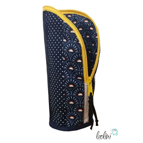 Stehende Stiftetasche Leo | Federpennal Dunkelblau personalisierbar Leolini - 2