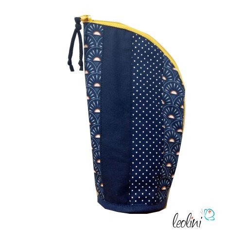 Stehende Stiftetasche Leo | Federpennal Dunkelblau personalisierbar Leolini - 8