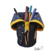 Stehende Stiftetasche Leo | Federpennal Dunkelblau personalisierbar Leolini - 1