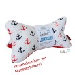 Leseknochen personalisierbar | Nackenkissen ANKER ROT | handgemacht Leolini - 1