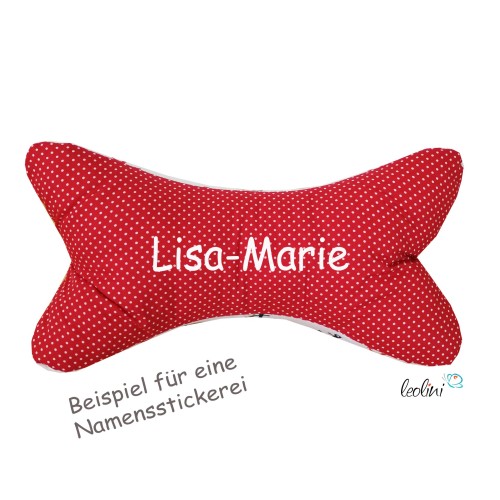 Leseknochen personalisierbar | Nackenkissen ANKER ROT | handgemacht Leolini - 3