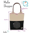 Shopper aus Canvas mit Stickerei Blume des Lebens | BLUMEN| mit Außenfach und zusätzlichem Gurt Leolini - 9