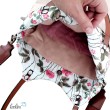 Shopper aus Canvas mit Stickerei Blume des Lebens | BLUMEN| mit Außenfach und zusätzlichem Gurt Leolini - 7
