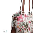 Shopper aus Canvas mit Stickerei Blume des Lebens | BLUMEN| mit Außenfach und zusätzlichem Gurt Leolini - 3