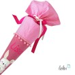 Schultüte HASE aus Stoff | Personalisierung mit Name | mit Innenkissen  - 3