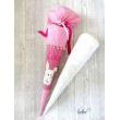 Schultüte HASE aus Stoff | Personalisierung mit Name | mit Innenkissen  - 5