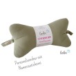 Leseknochen MUSSELIN Double Gauze in OLIVE | personalisierbar und handgemacht Leolini - 1