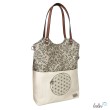 Shopper aus Canvas mit Stickerei Blume des Lebens | GINKGO | mit Außenfach und zusätzlichem Gurt Leolini - 2