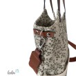 Shopper aus Canvas mit Stickerei Blume des Lebens | GINKGO | mit Außenfach und zusätzlichem Gurt Leolini - 3