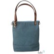 Henkeltasche mit der Blume des Lebens | eisblaues Lederimitat | mit Außenfach Leolini - 4