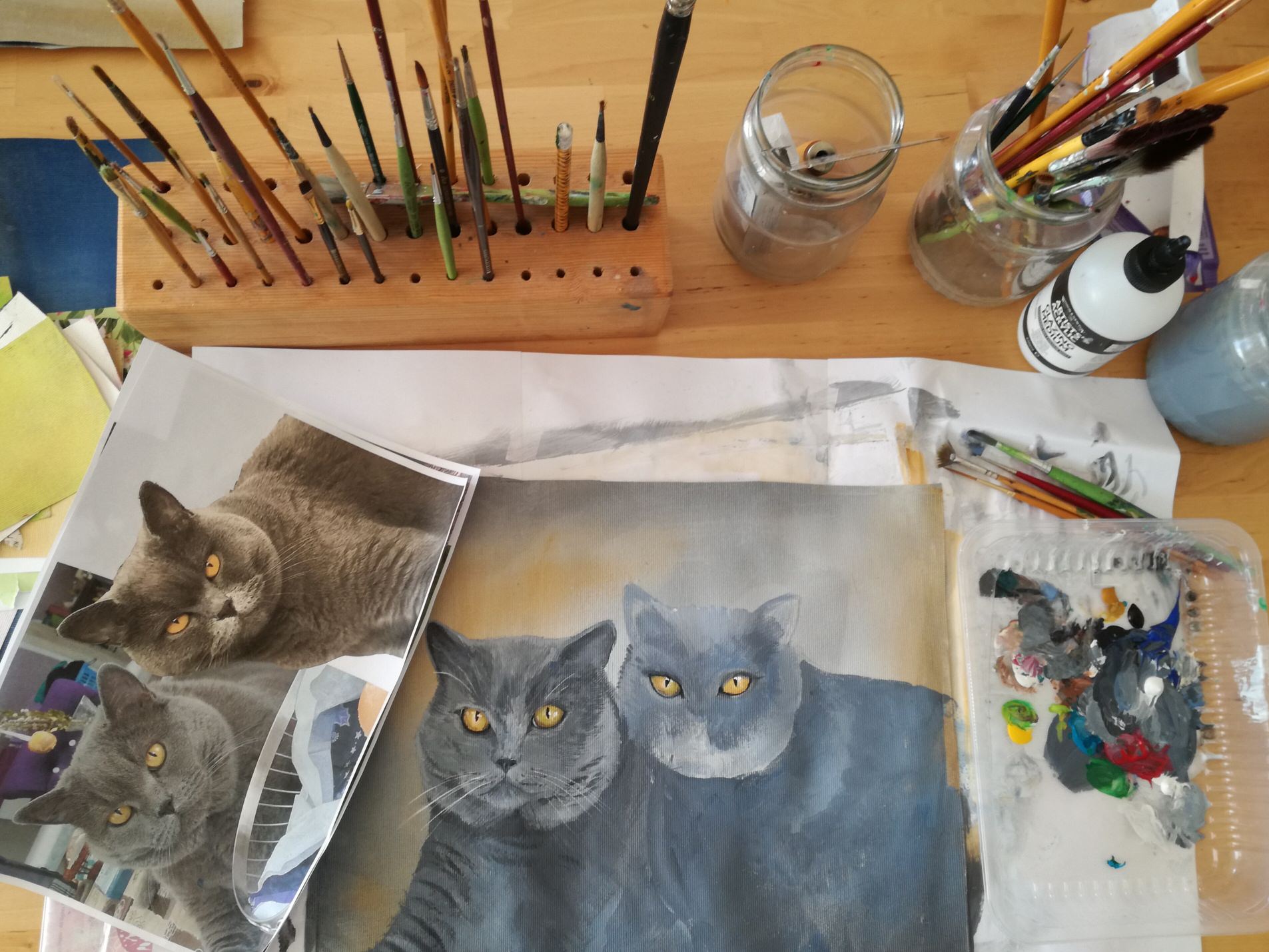Malerei Katze
