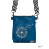 Kleine Umhängetasche DUNKLES EISBLAU mit Pusteblume | mit gemustertem Gurtband | Kleine LEOS Leolini - 2