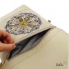 Foldover Tasche mit Pusteblume Stickerei  | mit Außenfach | beige Leolini - 5