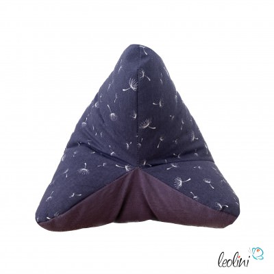 Leseknochen personalisierbar | Nackenkissen PUSTEBLUME LAVENDEL-DUNKELBLAU | handgemacht von Leolini € 23,90 Leseknochen gemustert