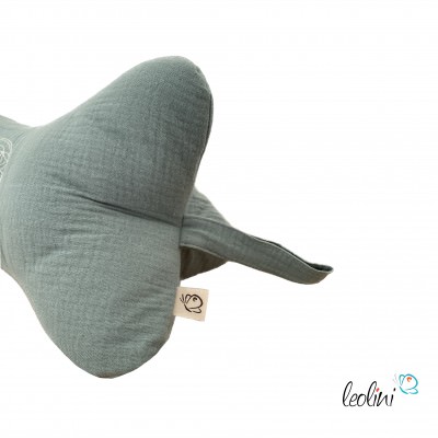 Leseknochen BLUME DES LEBENS Stickerei - MUSSELIN Double Gauze | DUNKLES MINT € 29,90